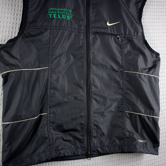 Nike 1990s Telus Nylon Vest Vintage Mens Large - Picture 4 of 8
